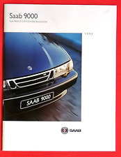1994-95 SAAB 9000 Sales Brochure -Griffin Aero CDE CD CSE CS Colours Accessories