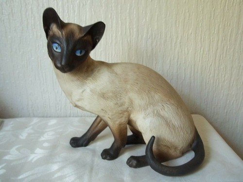 Hand painted porcelain siamese - porcelain,