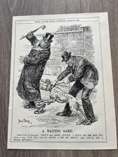 1908 political cartoon print -