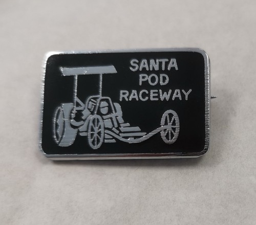 Santa pod raceway enamel lapel - pod,