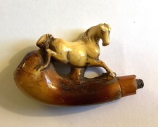 Antique Carved Meerschaum Pipe. Horse Measures 2”inches(5cm) long