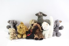 Animal Soft Toys Vintage Mohair Plush Lamb Rabbit Artificial Silk