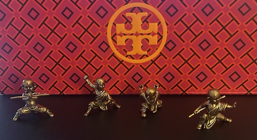 Set mini brass statues - set,