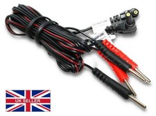 Quality TENS/EMS Machine replacement lead wires 1 x pair, black - UK Seller