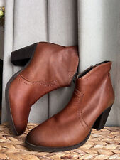 Vanilla Moon Boots Brown Leather Heeled Ankle Boots Size UK 5 EU 38