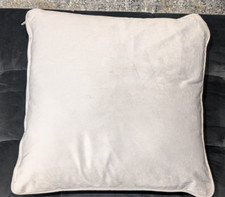 6 x Next Silver 43 x 43cm Matte Velvet Cushions + Free Additional Covers