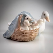 Lladro Ducklings In Basket