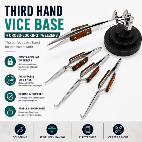Third hand soldering aid vice - third,