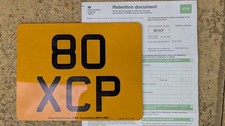 cherished number plate 80 XCP on retention (transfer to your vehicle paid)