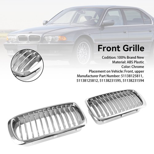 2pcs chrome front - chrome, grill