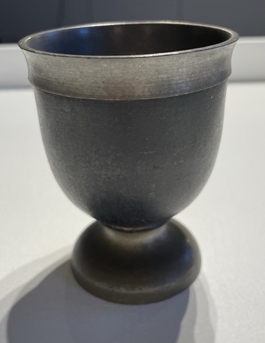 Vintage small pewter chalice - small,