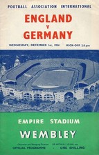 ENGLAND v West Germany (Friendly @ Wembley) 1954