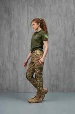 Suit women's tactical pants knee pads polo T-shirt for the summer protect ca💙💛