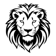 Lion Head 7 Vinyl Decal