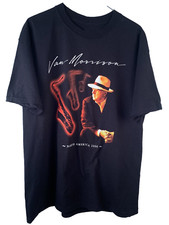 Vtg Van Morrison North America Concert Tour Cotton All Size Black Shirt