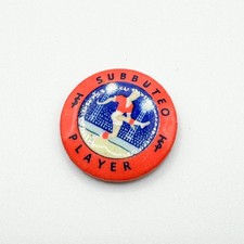 Vintage Subbuteo Player Pin Badge Brooch Button Lapel Table Top Soccer Football