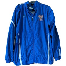 Blackpool Football Tracksuit Top Jacket with Hood Blue uhlsport Training