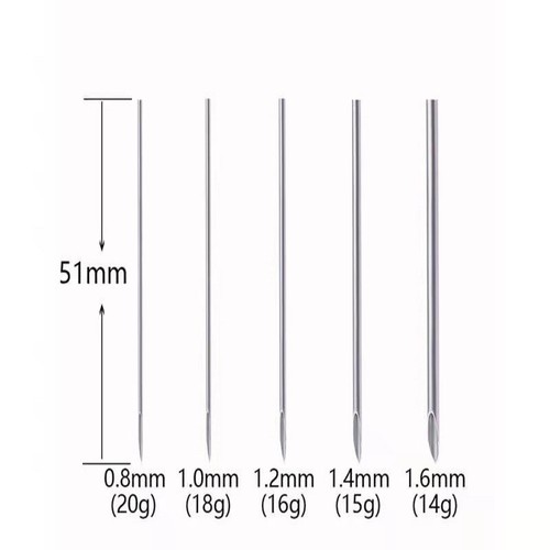 Medical grade piercing needle - grade,