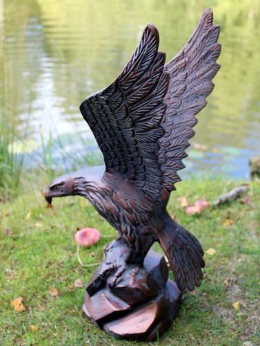 Eagle garden sculpture - garden,