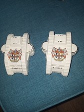 ANTIQUE FLORENTINE WARE CRESTED CHINA WW1 MODEL OF BRITISH ARMY TANK STOKE ON