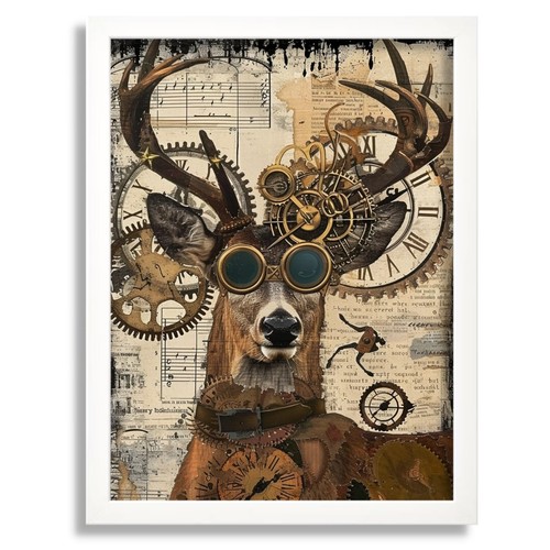 Stag steampunk deer vintage - stag,