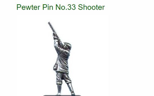 Bisley pewter lapel pin badge - pewter,