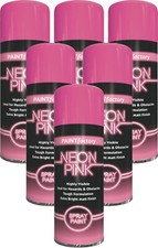 6 x Fluorescent Neon Pink