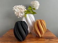 Vase - Ornamental Swirl, Decor, Minimalist, Decorative - 3D Printed Home Decor