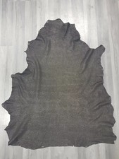 Leather Suede Sheepskin Black FINE Patterned Pelt Different Sizes Available