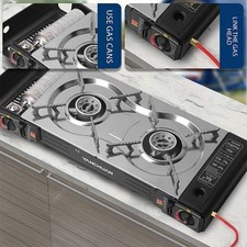Portable Double Burner Gas