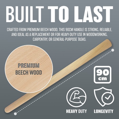 90cm thick wooden pick axe - 90cm,
