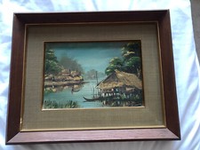 N. K. Kanpan Thai artist Oil on Panel