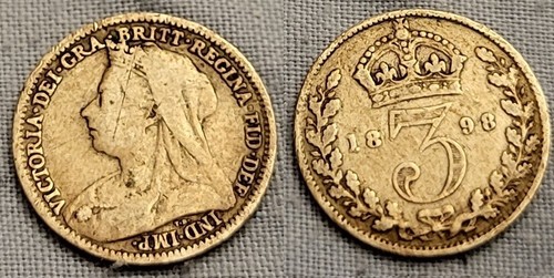 1898 solid silver coin - solid, vintage