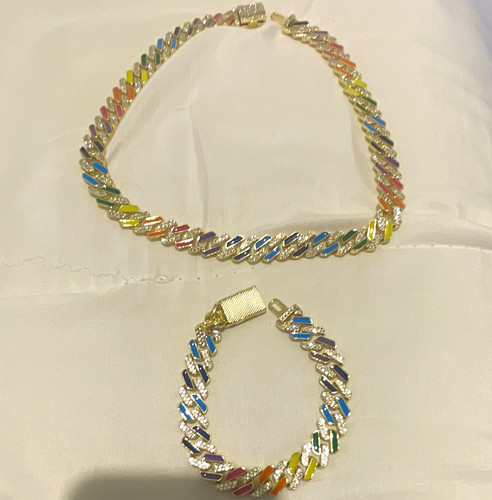 Silver tone multi - silver, multi-colour