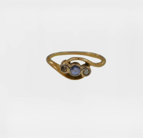 Antique sapphire and diamond - and,