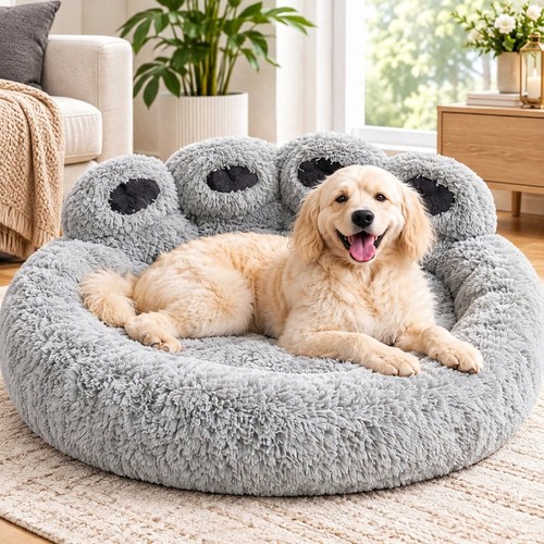 Plush pet cat dog beds - dog,