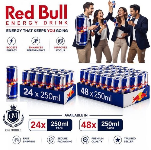 Red bull energy drink 250ml - red,