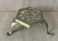 Vintage brass hexagonal - hexagonal, 3
