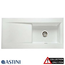 Astini Desire 100 1.0 Bowl Gloss White Ceramic Kitchen Sink "GRADED"