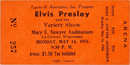 Elvis presley concert ticket - ticket,