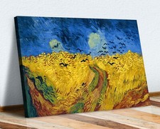 Van gogh wheatfield with crows CANVAS WALL ART ARTWORK FRAMED PRINT Bedroom