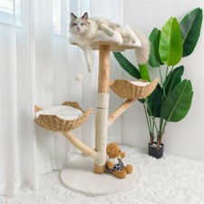 Large Flower Cat Tree Wooden