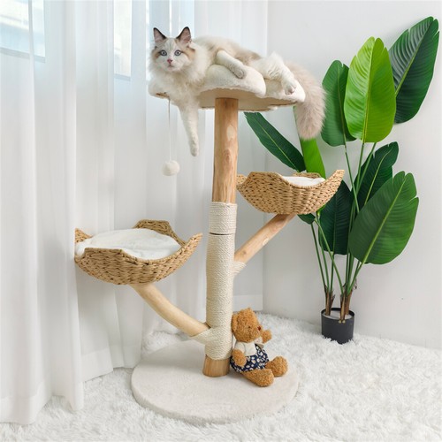 Large flower cat tree wooden - cat,