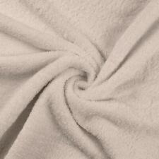 Soft Bamboo Terry Towelling Fabric Material - ECRU