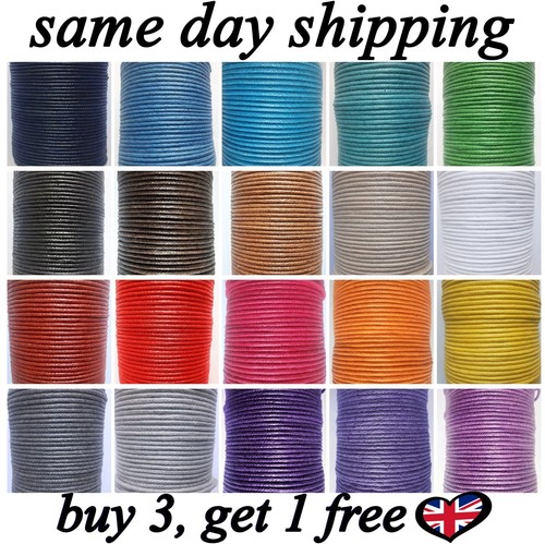 2mm waxed cotton cord - 2mm,