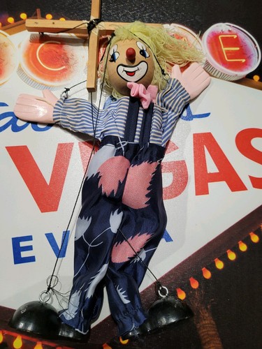 Clown vintage marionette - vintage,