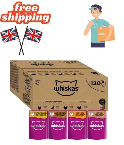 Whiskas senior wet cat food - 7+,
