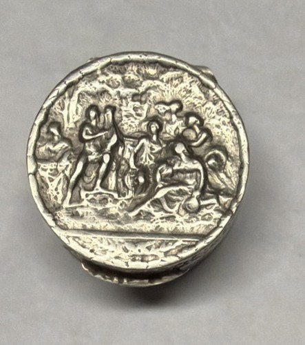 Antique silver italy pill - antique,