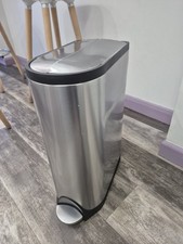 Simplehuman Butterfly Pedal Bin, Brushed Stainless Steel, 18L