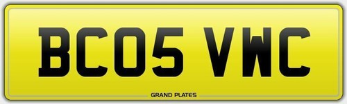 Volkswagen number plate bc05 - volkswagen,